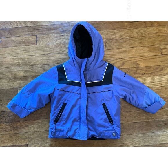 Columbia Omni Shield Blue/Black Hooded Toddler Jacket SZ 2T.  Front Zipper Lined - Picture 1 of 12